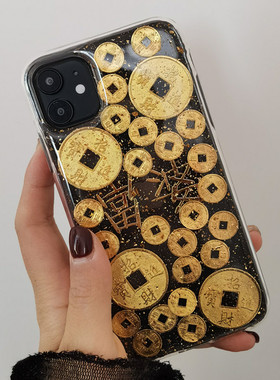 创意富婆金箔手机壳适用于iphone12pr7/8plus13/14promax华为mate40/50proReno9小米K30/40