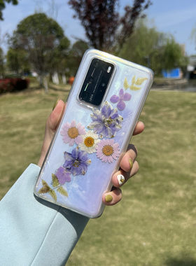 原创干花手机壳适用于苹果13/12 iphone11promax华为p50nova9真花