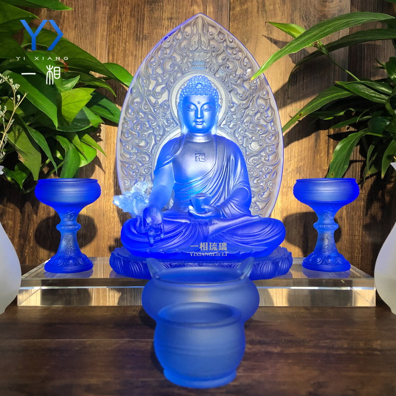 琉璃祥云香炉烛台工艺品