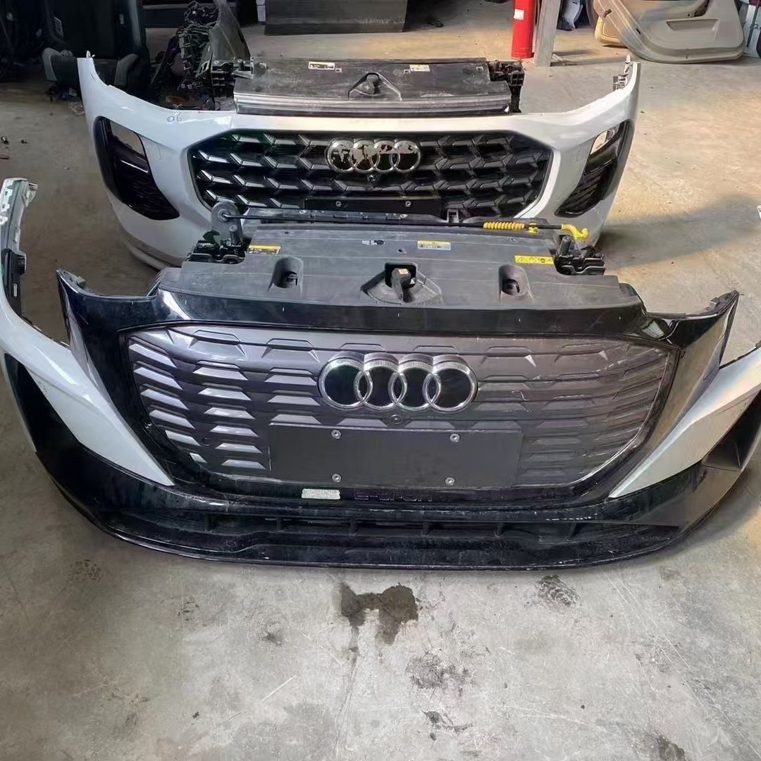 奥迪Q5Q6拆车件 Q5etron拆车前嘴总成前杠中网雾灯框前头配件