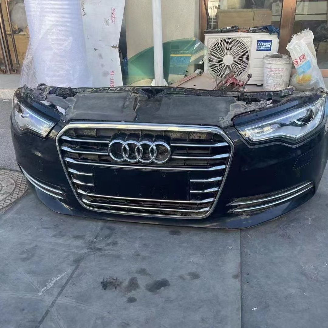 奥迪A6LC7拆车件前嘴总成前杠大灯尾灯机盖叶子板