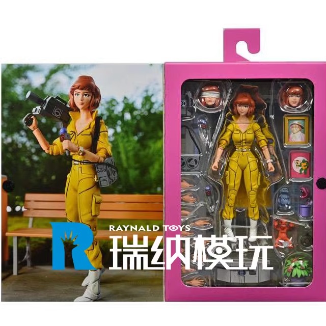 现货 NECA 1/12 忍者神龟老动画版 女记者 爱普尔 艾布丽尔 再版