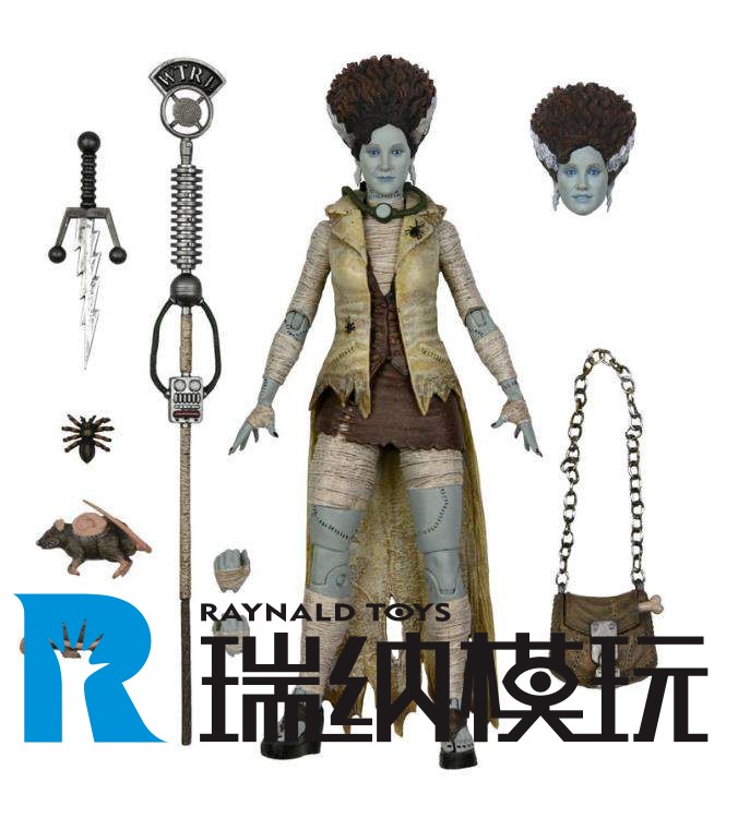 现货 neca 环球怪物 x 忍者神龟 7寸 科学怪人新娘 爱普尔 女记者