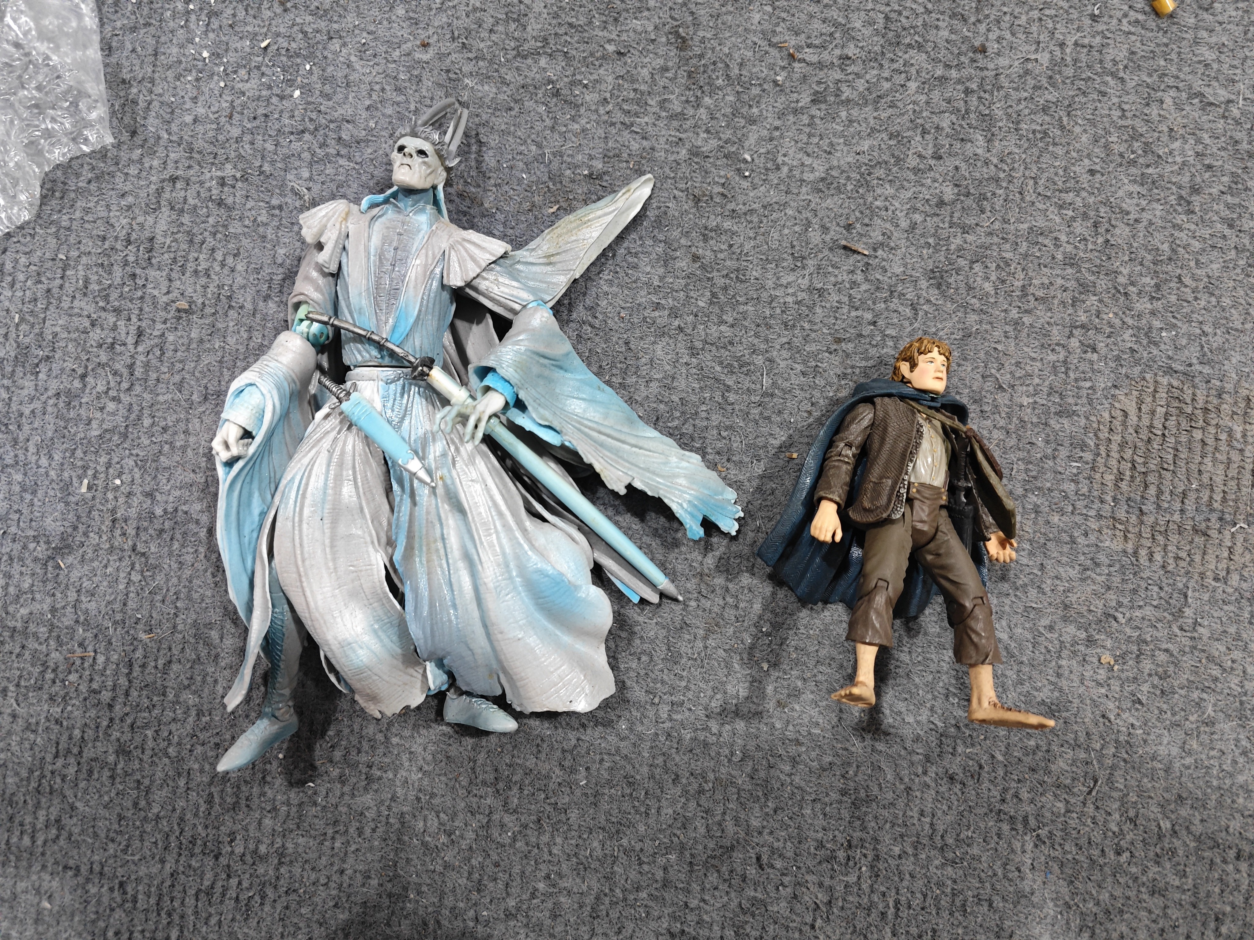 现货 TOYBIZ 指环王 白戒灵王 山姆 可动人偶 手办 中古稀有