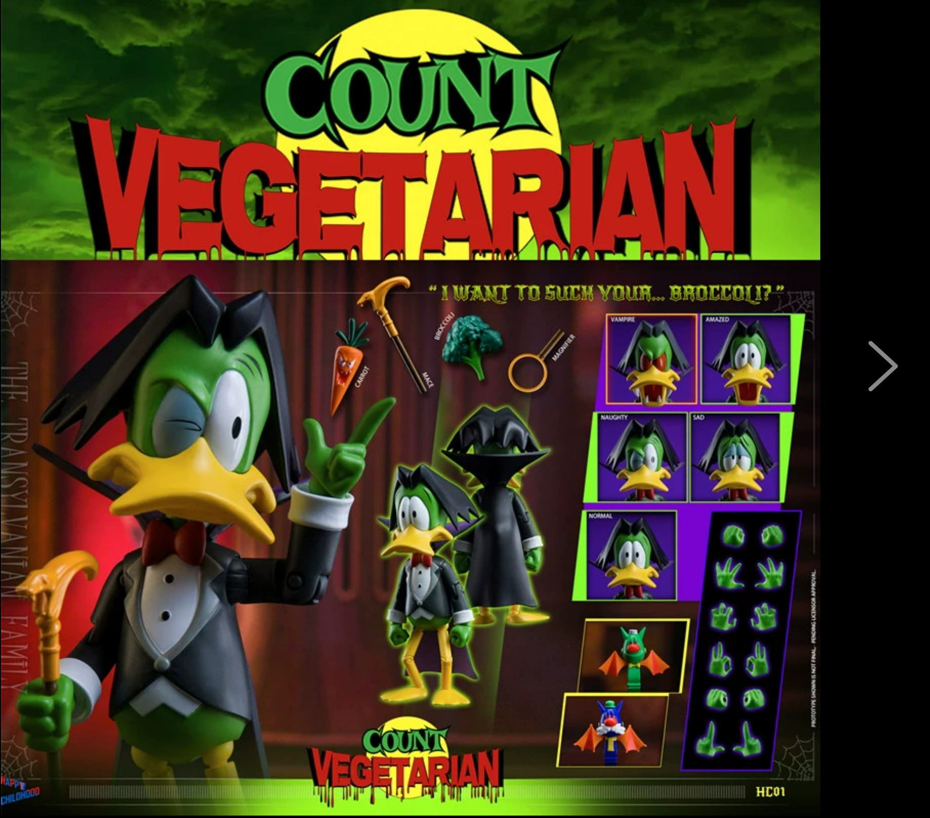 预售 幸福童年 1/12 80年代老动画 怪鸭历险记 素食伯爵 可动人偶