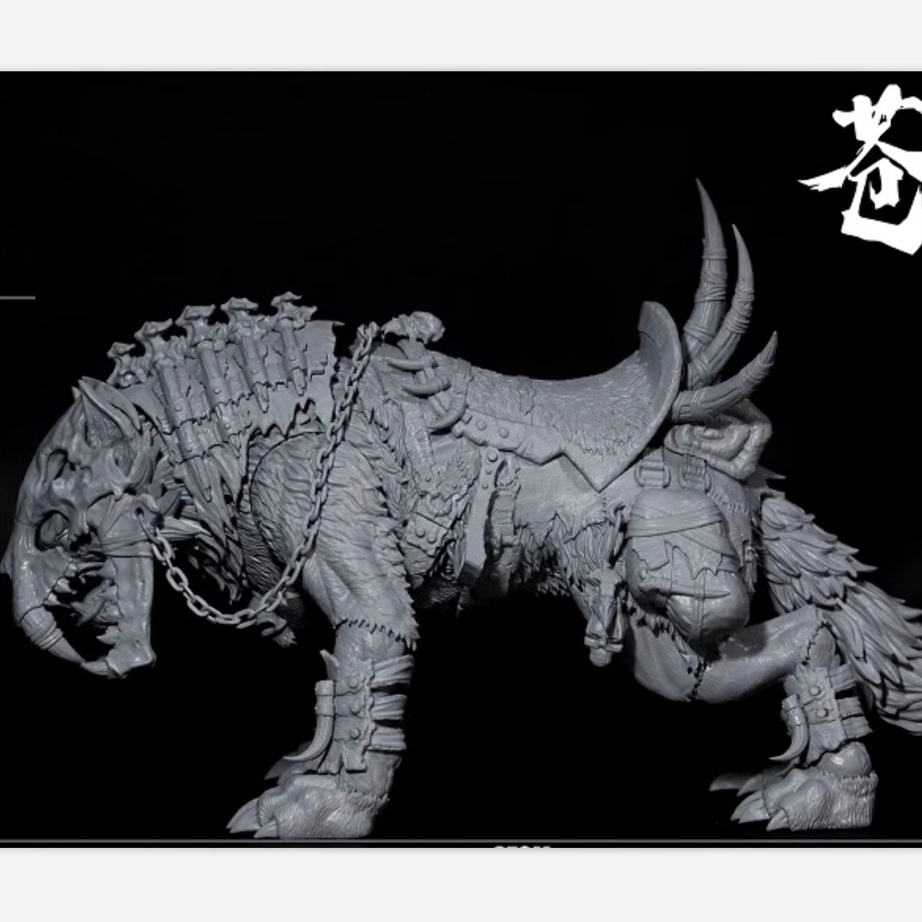 37CM可动巨狼坐骑苍骨人偶坐骑