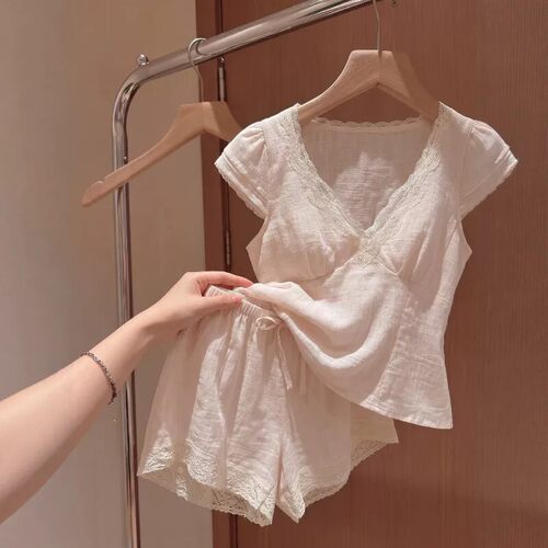 夏季韩系甜美少女家居服套装