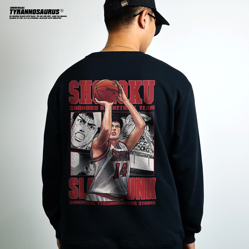 印花潮牌灌篮高手长袖卫衣动漫