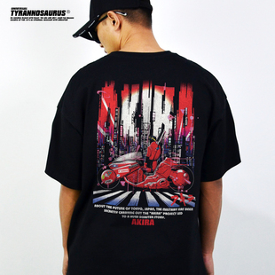 暴龙工作室潮牌日系动漫周边阿基拉短袖T恤男女款摩托车夏季纯棉