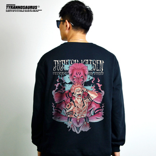 Jujutsu Kaisen日本动漫咒术回战联名圆领长袖卫衣男女宽松秋冬季