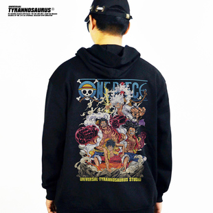 日本动漫潮牌ONE 连帽卫衣宽松 PIECE海贼王路飞五档尼卡联名帽衫