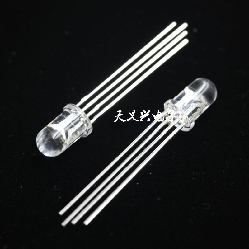 ¹²¸º ¹²Òõ ¸ßÁÁÈ«²ÊLED 5MM ËĽźìÂÌÀ¶ÈýÉ« RGB¿É¿ØÆß²ÊµÆ