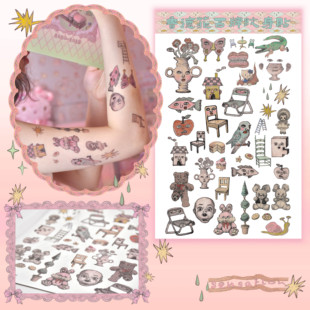 [sensation]鲁德菲西牌纹身贴超大张40个图案｜原创插画独立设计