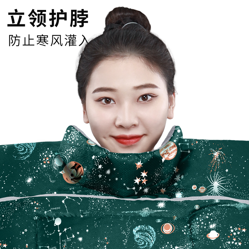 亲子款电动摩托车挡风被儿童冬季加绒加厚防水保暖双人母子防风罩