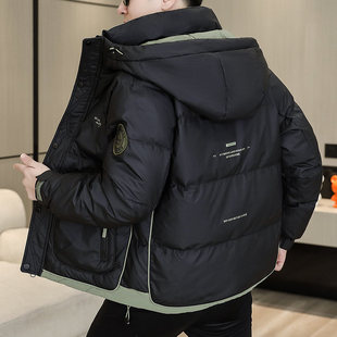 加厚保暖棉衣冬装 2025新款 潮流休闲连帽防寒服外套 棉服男短款 冬季