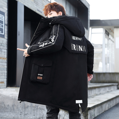 冬季男士棉衣中长款羽绒棉服潮流韩版加厚外套青少年高中学生棉袄