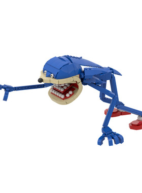 【高砖零件】恐怖黑化暗黑刺猬索尼克音速小子超音鼠拼装积木玩具