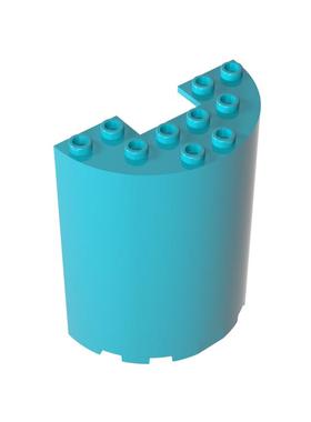 高砖积木零件GDS-1137配件3x6x6半圆柱带1x2缺口MOC兼容87926散件