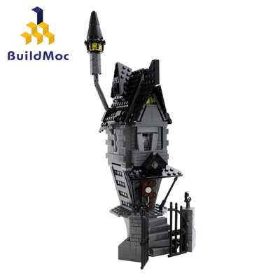 BuildMOC拼装积木玩具杰克·史基灵顿的故居圣诞前的噩梦城