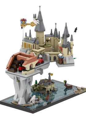 【高砖零件】哈利波特霍格沃茨魔法学校城堡建筑模型拼装积木玩具