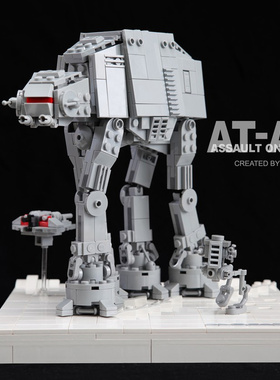 星球大战霍斯战役场景AT-AT步行机的袭击MOC-11431拼装积木玩具