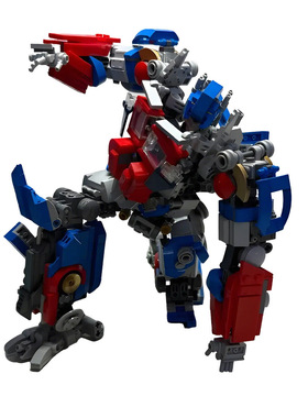 【高砖零件】变形机甲金刚擎天柱汽车人MOC-234876拼装积木玩具