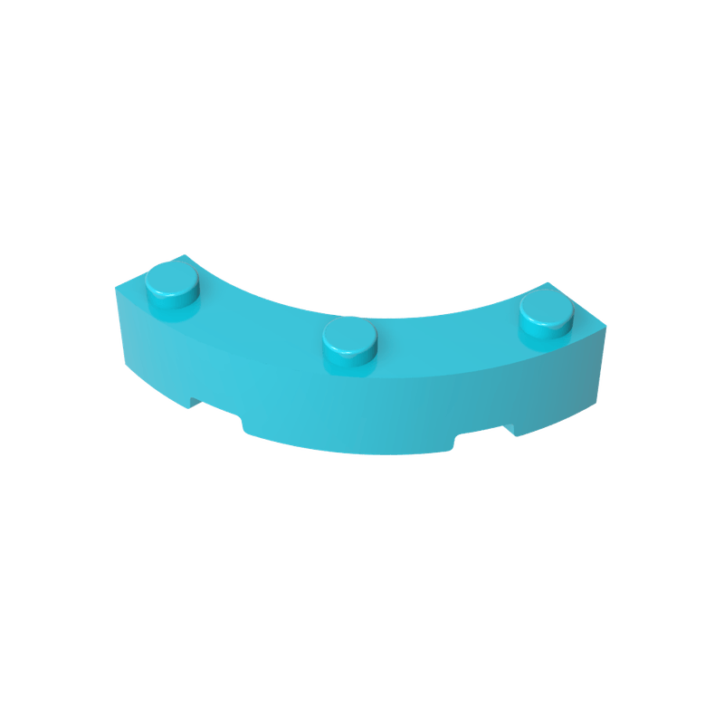 高砖积木零件GDS-743散配件4x4弧形砖3个凸点兼容48092小颗粒MOC