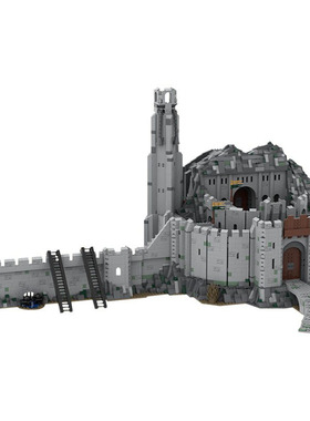 魔戒指环王圣盔谷之战堡垒城堡建筑模型MOC-41261拼装积木玩具