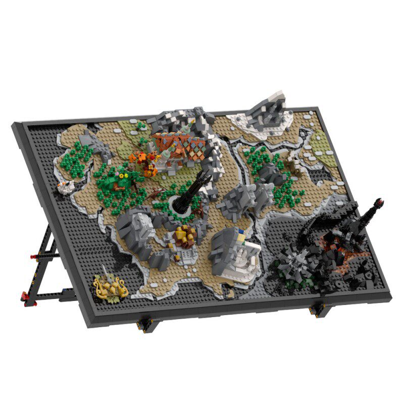 【高砖零件】魔戒指环王中土大陆世界地图摆件MOC拼装积木玩具