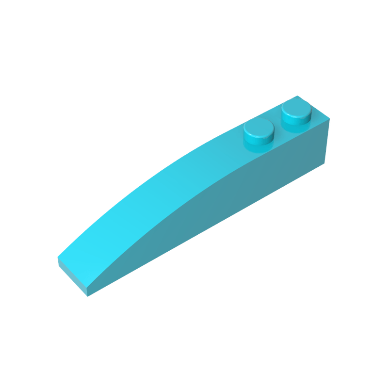 高砖积木零件GDS-655配件1x6弧形斜坡面砖MOC兼容41762-42022散件