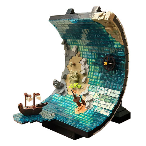 积木弯曲海面卷轴LandAhoy海浪