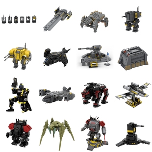 【高砖零件】绝地潜兵驱逐舰鹈鹕号虫族机甲炮塔MOC拼装积木玩具