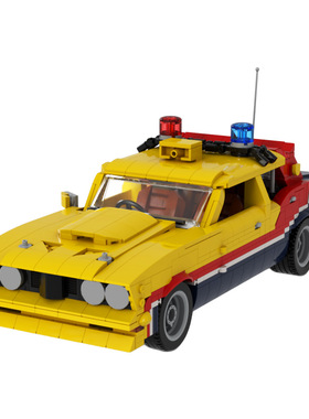 【高砖零件】疯狂的麦克斯福特猎鹰跑车MOC-197005拼装积木玩具