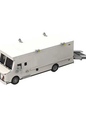 影视回到未来布朗博士厢式货车面包车模型MOC-58775拼装积木玩具