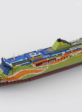 爱沙尼亚号豪华邮轮游轮1:325轮船模型礼物MOC-69561拼装积木玩具