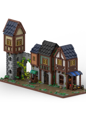 【高砖零件】中世纪市场街适配21325铁匠铺MOC201605拼装积木玩具