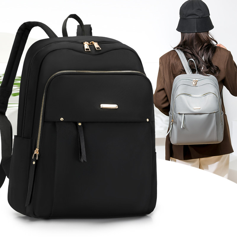 双肩包女士2026新款时尚百搭防水牛津布小背包旅游轻便旅行大容量