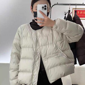 新国标白鸭绒轻薄款2025年羽绒服女韩版宽松显瘦圆领小清新爆款