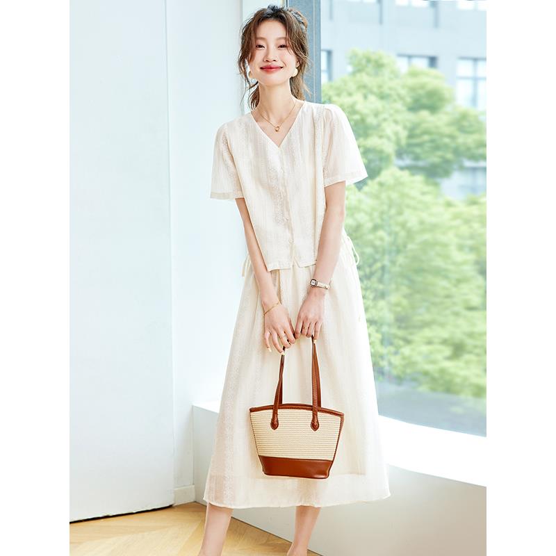 套装两件套真丝桑蚕丝连衣裙夏女2025新款今年流行爆款女士裙子