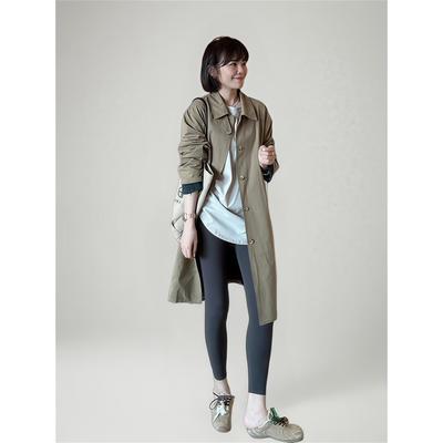 欧货大码女装中长款翻领宽松休闲风衣外套女秋冬季新款高级感大衣