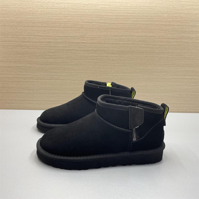 撤柜处理羊皮毛一体雪地靴女秋冬加绒加厚保暖棉鞋女软底短筒靴子