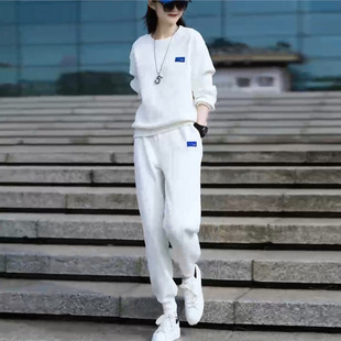 胖东来2026春装新款休闲运动套装女高级感时尚洋气减龄卫衣束脚裤
