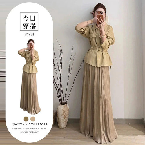 胖东来单件/早春大方得体女神范气质高级感小香衬衫上衣浅咖色半