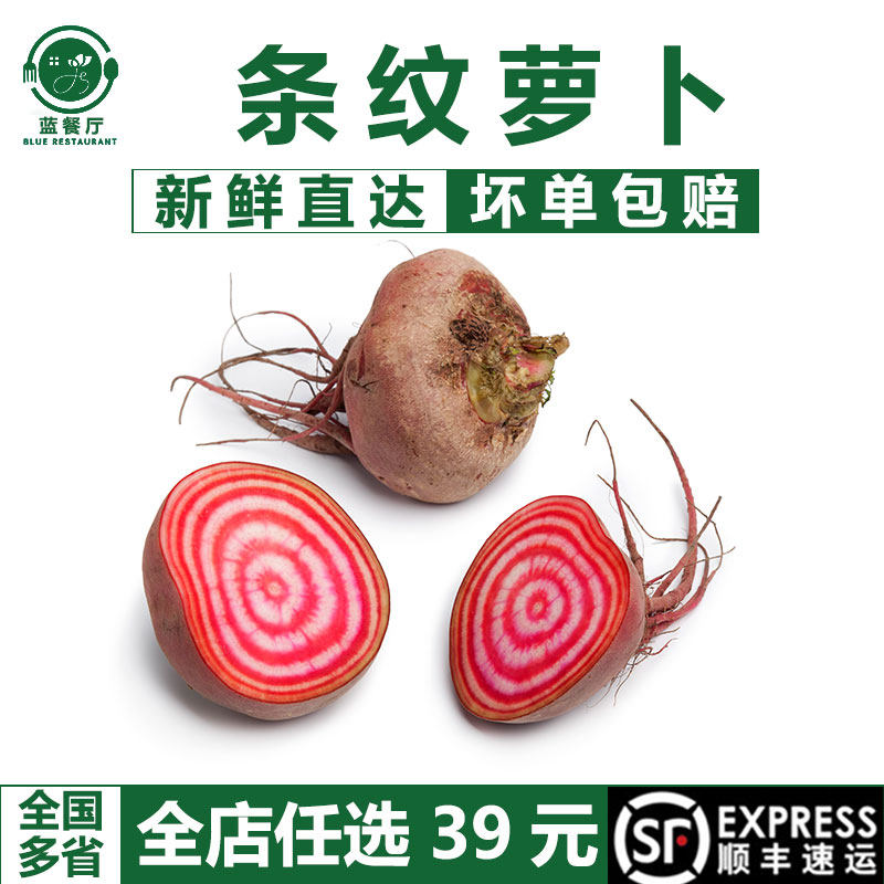 【蓝餐厅】新鲜条纹萝卜小菜头 可食用蔬菜 餐厅摆盘雕刻造型装饰