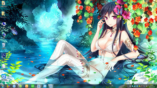 蝴蝶飞舞唯美美女动漫电脑背景win7 高清 10动态壁纸桌面正版