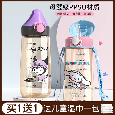 三丽鸥儿童水杯吸管杯直饮水壶
