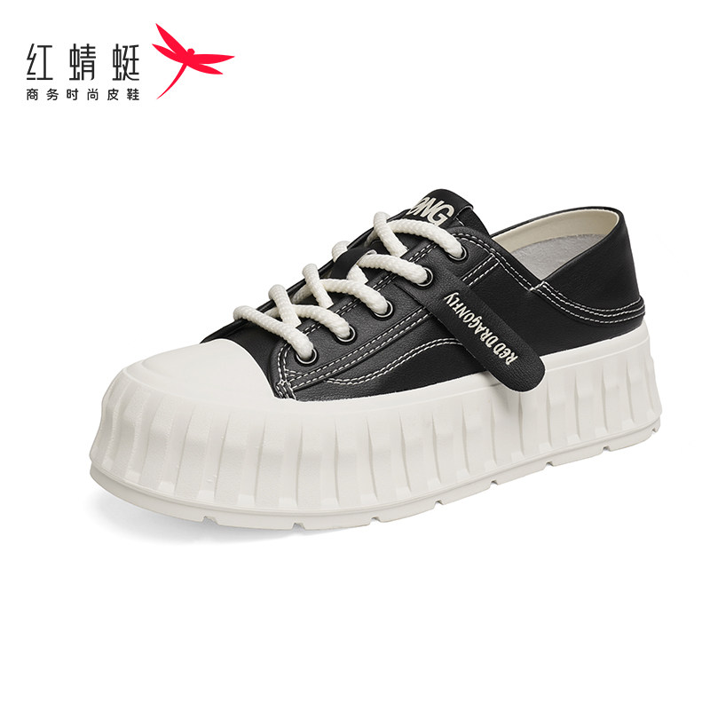 红蜻蜓女鞋夏季新款休闲皮鞋女正品中老年妈妈鞋单鞋断码清仓