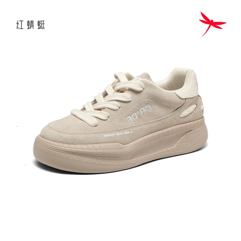 红蜻蜓女鞋春季休闲风厚底运动鞋超轻软底舒适轻便妈妈鞋断码清仓
