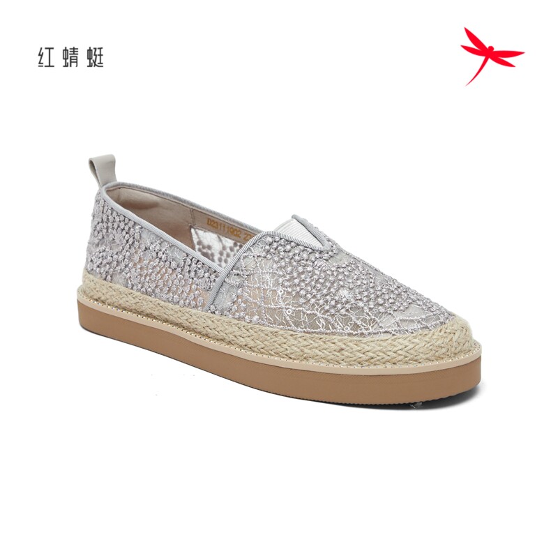 红蜻蜓妈妈鞋夏季新款正品镂空软底舒适不累脚皮鞋单鞋断码清仓