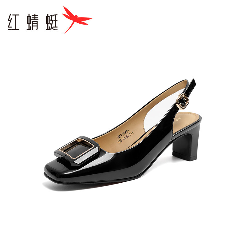 红蜻蜓玛丽珍女鞋夏季鞋子女士高跟厚底休闲小皮鞋女单鞋断码清仓